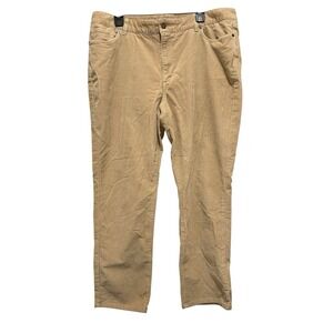 LL BEAN Favorite Fit Tan Corduroys, Size 18
